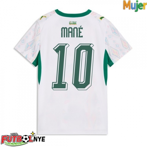 Camiseta Senegal Sadio Mane #10 Primera Equipación para mujer Mundial 2026 manga corta
